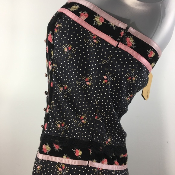 Ted Baker Strapless Dress with Lace and Flowers - Picture 3 of 8